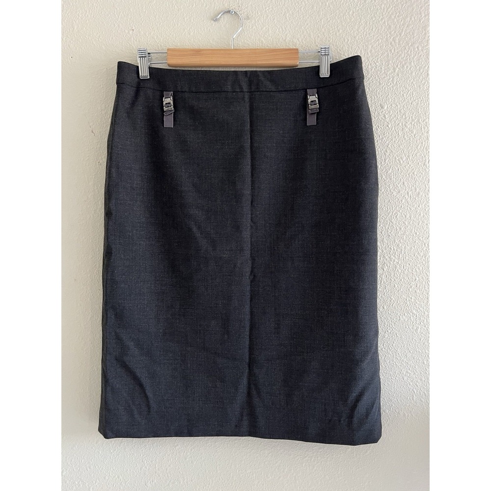 Vintage POW Pencil Skirt Women's 10 Charcoal Gray Made In Canada Office Capsule